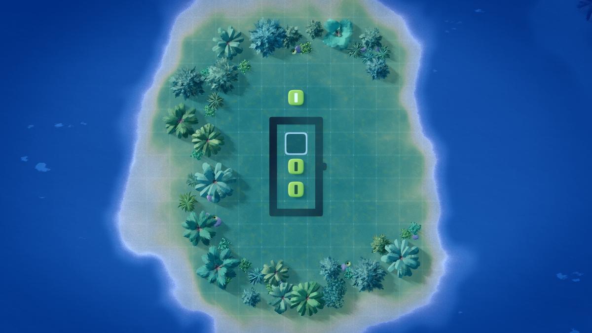 《Satelital》外星符號與網格解謎畫面