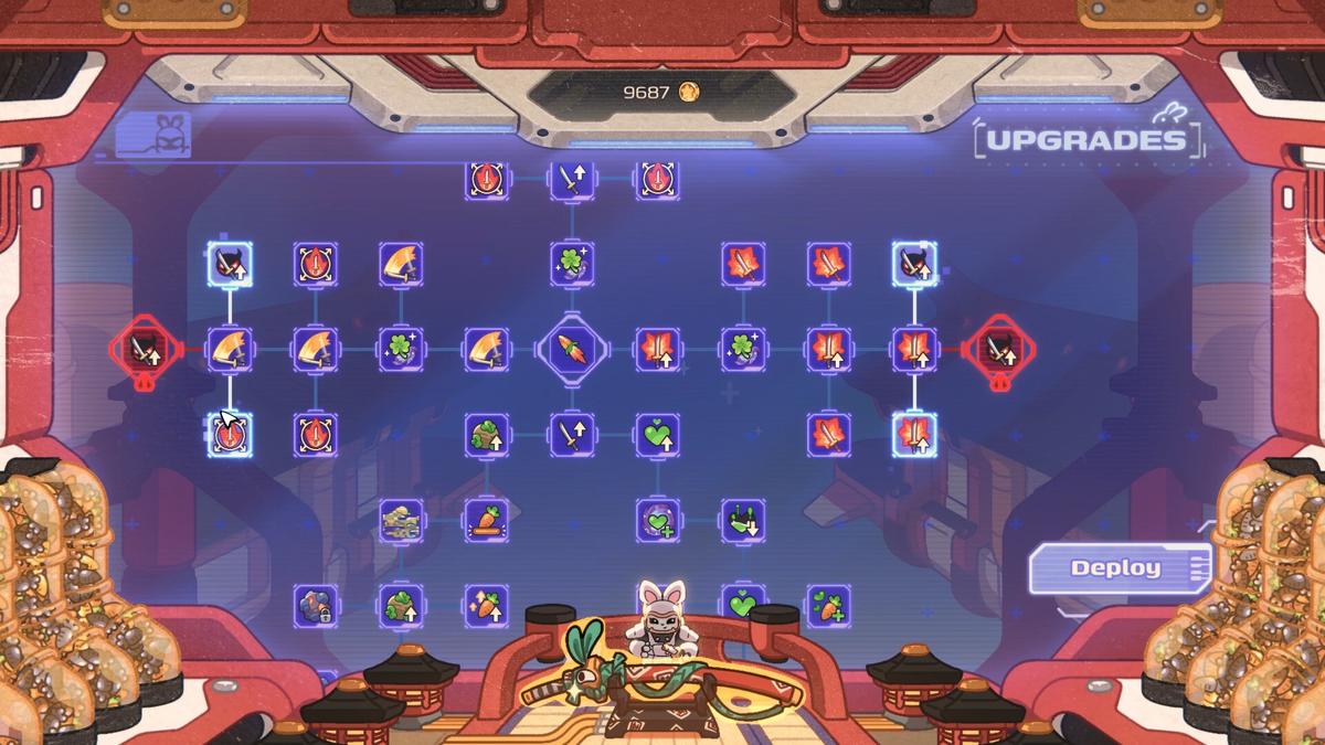 Starfall Samurai 遊戲畫面：武士斬擊小行星