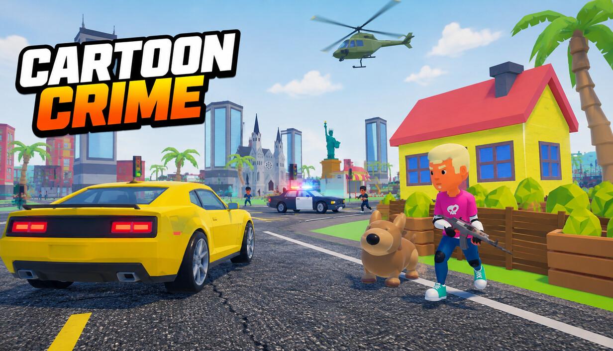 兩人獨立團隊新作《Cartoon Crime》公開 Steam 頁面，主打開放世界犯罪動作與雙視角玩法