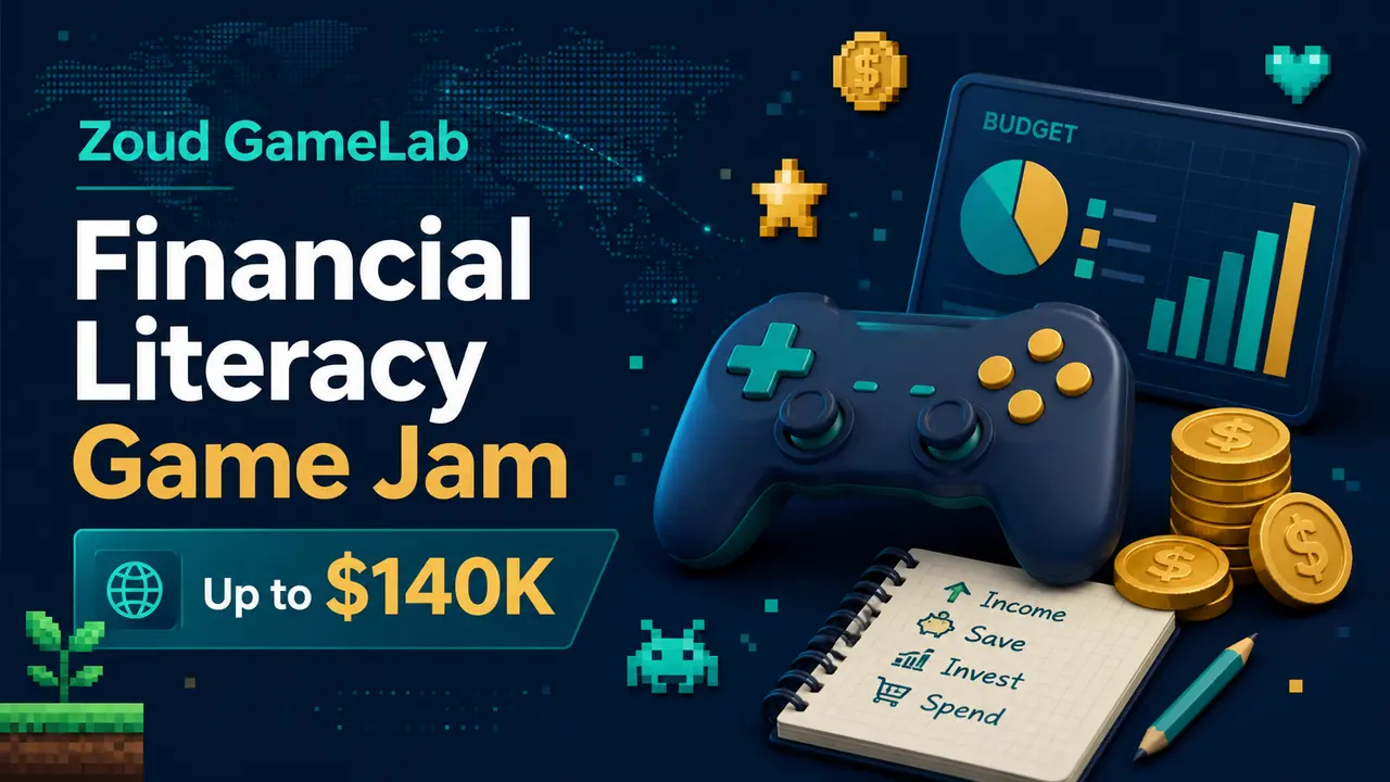 Zoud 與 Global Game Jam 推出財務素養 Game Jam,最高提供 14 萬美元獎金與開發資助