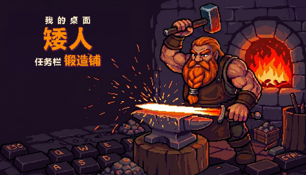 你打字，他鍛造！《My Desktop Dwarf: Taskbar Forge》Steam 免費試玩版推出