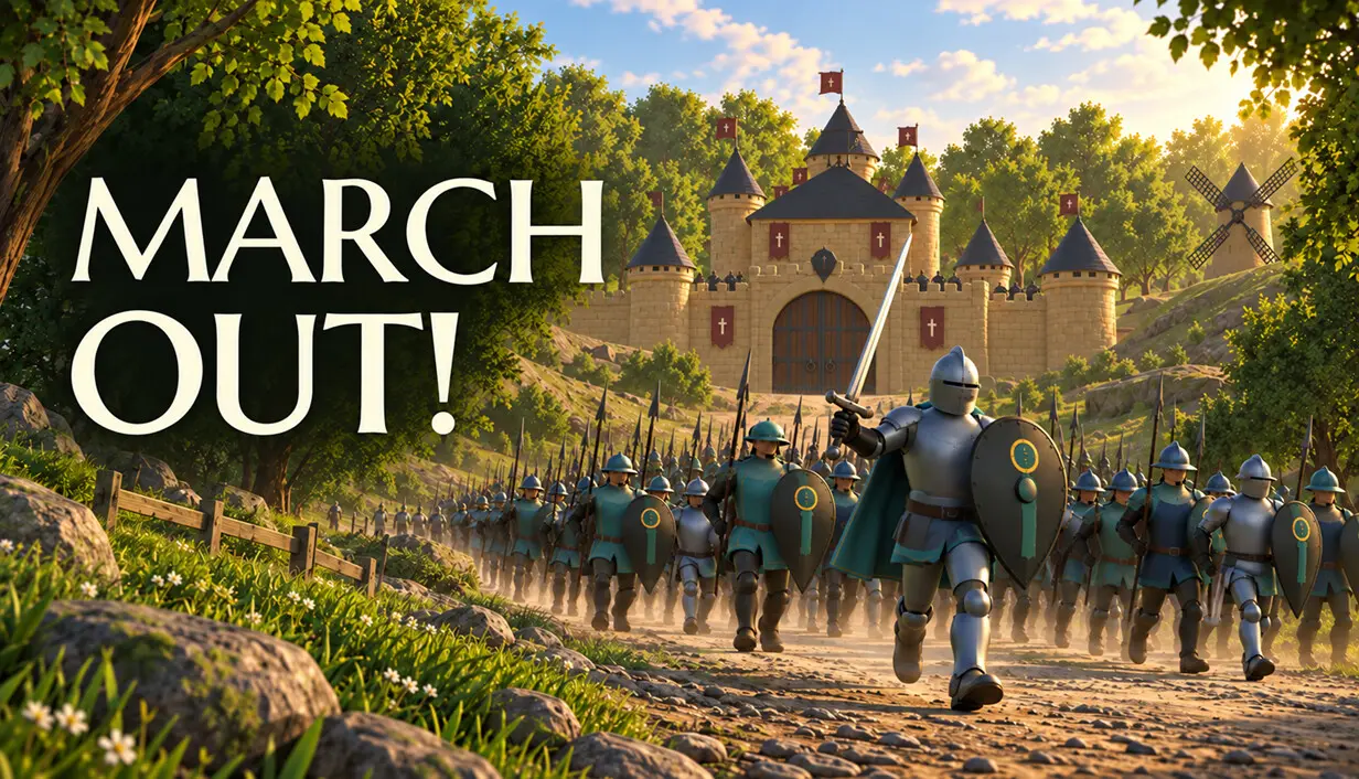 城堡戰略結合第三人稱戰鬥《March Out!》公開預告,預計 10 月登上 Steam